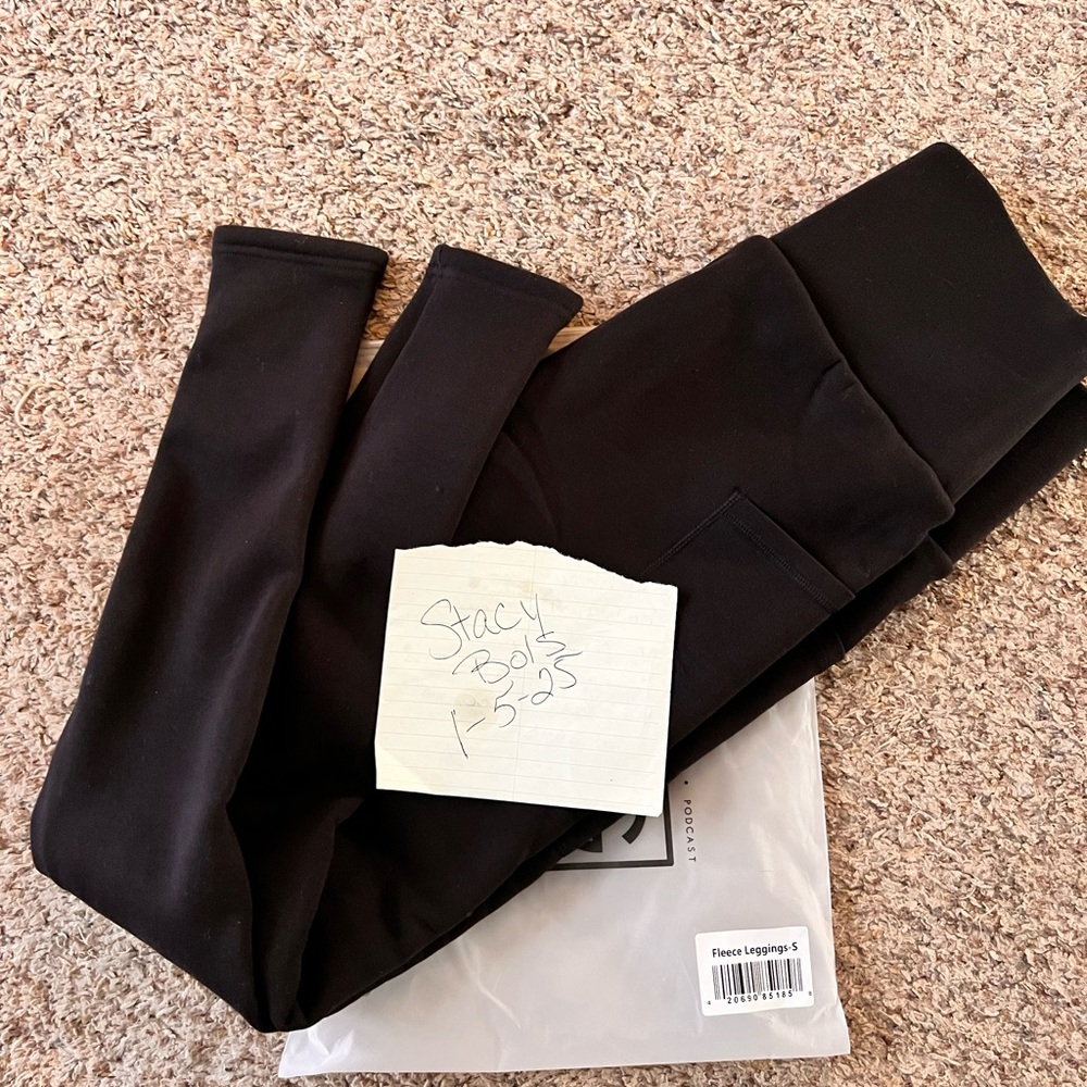 Aerie Black Fleece Leggings